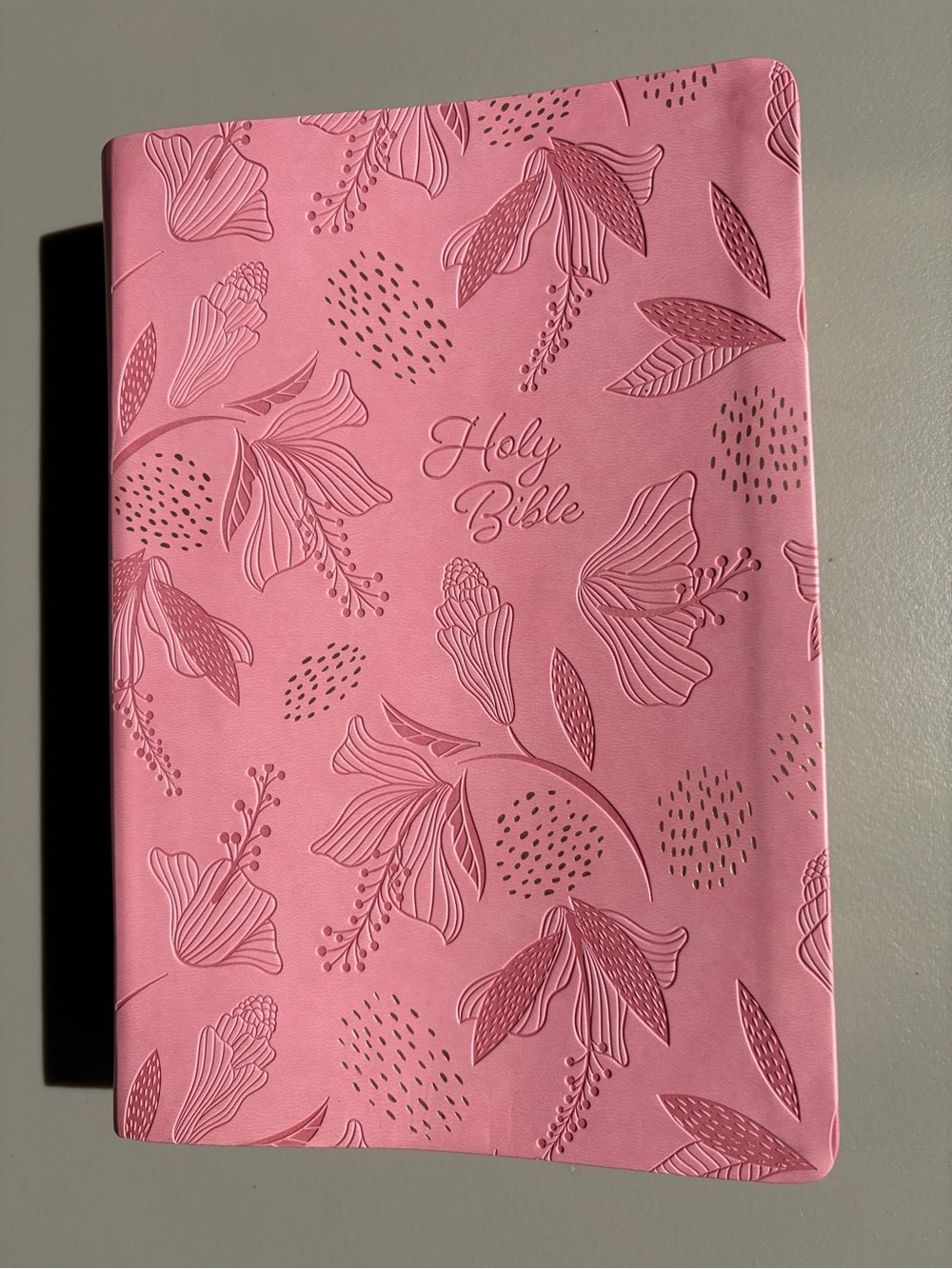 Zondervan Holy Bible - Embossed Pink Floral Cover
